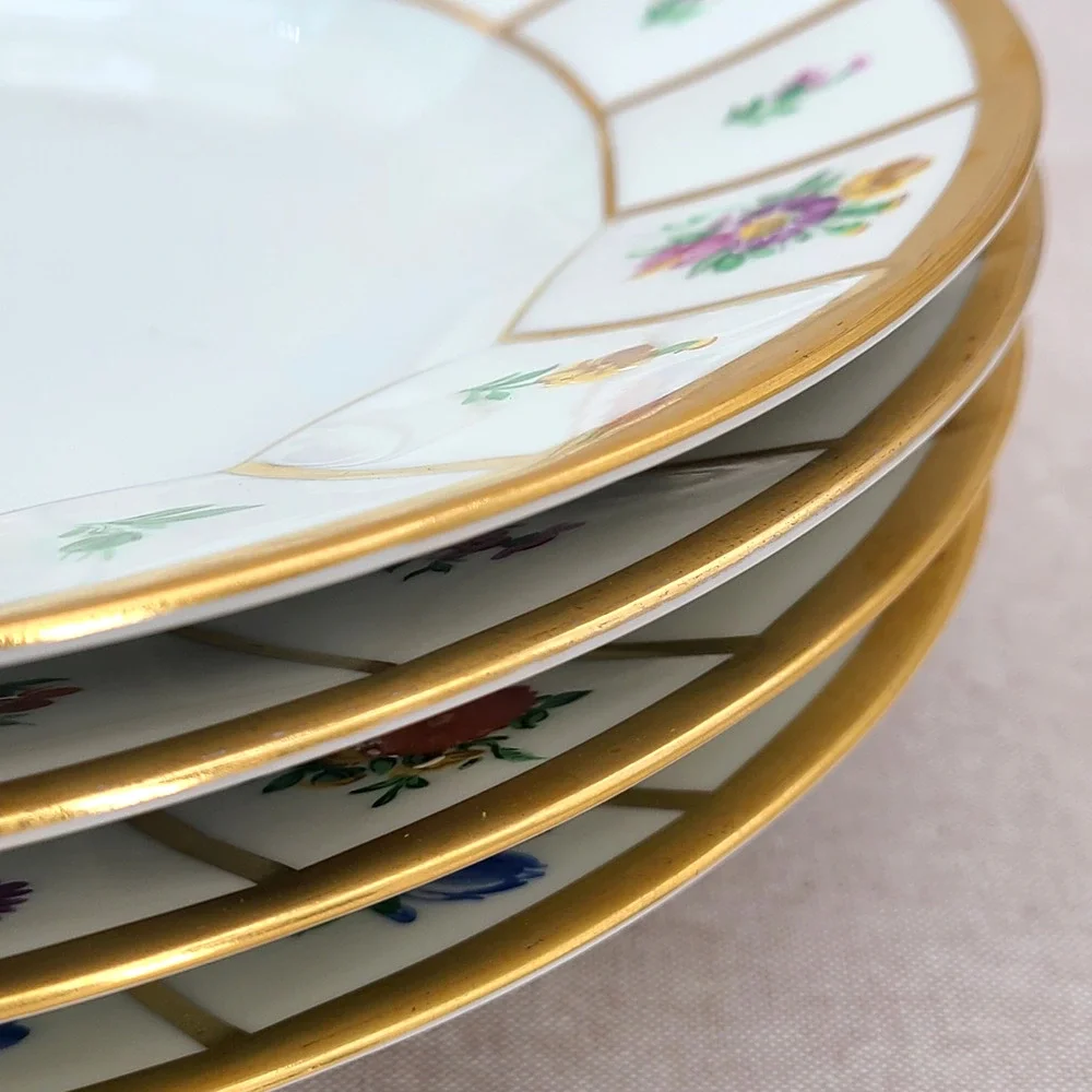 4 settings - Royal Copenhagen 'Henriette' 10.25 Inch Dinner Plates #444-8549